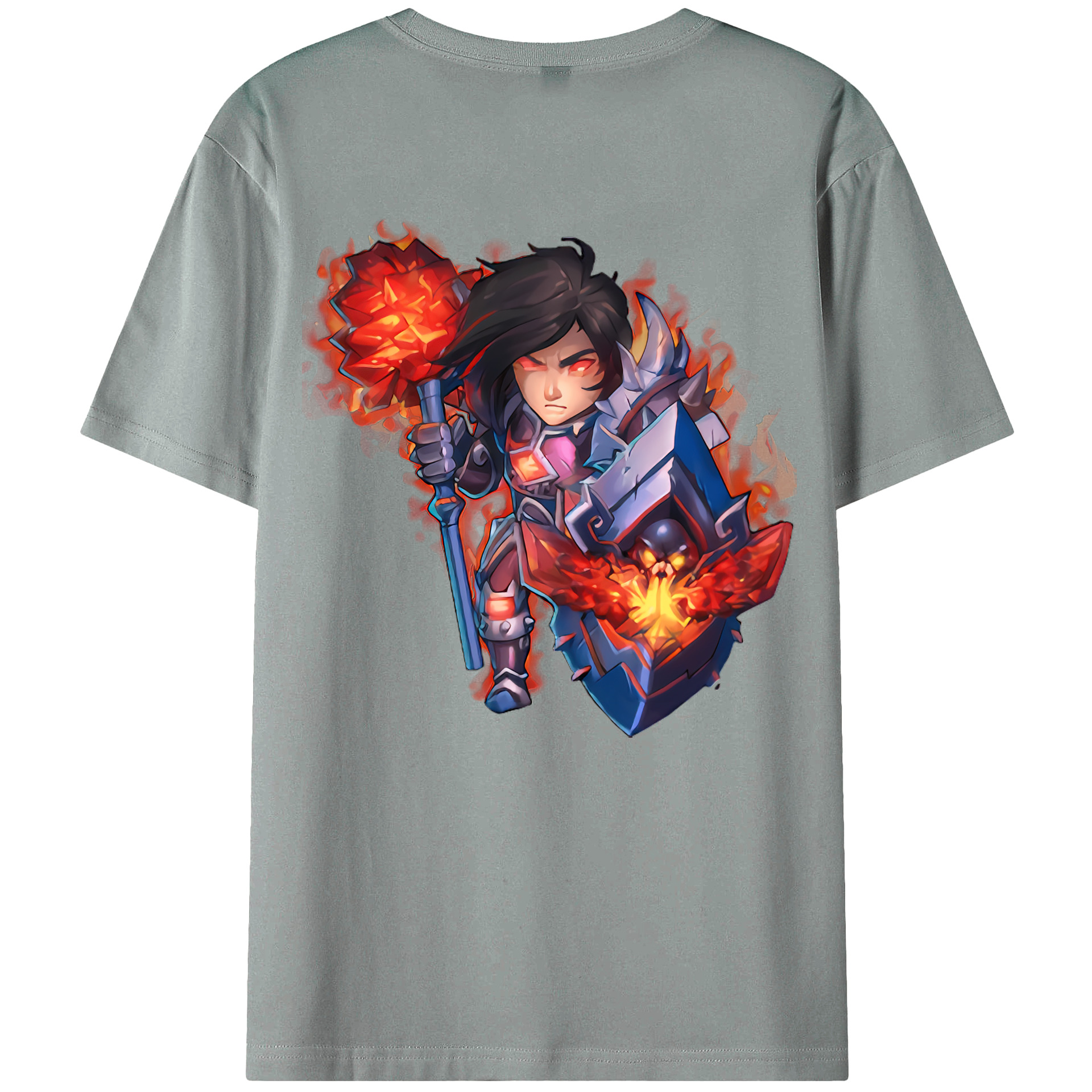 （画像用） リーグ・オブ・レジェンド League of Legends LOL 綿100％ メンズ半袖Tシャツ（バックプリント） 通気性